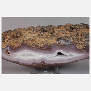 Achatgeode mit Amethyst