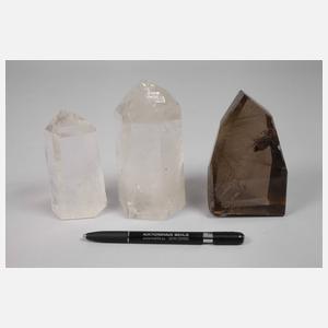 Konvolut Bergkristall und Rauchquarz