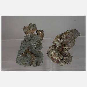 Konvolut gediegenes Kupfer