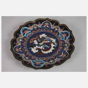 Paar Wandteller Cloisonné