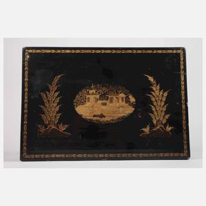 Lackdose mit Chinoiserien