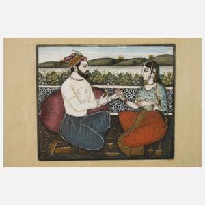 Drei indo-persische Miniaturmalereien