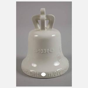 Porzellanglocke Olympia 1936 mit Ständer