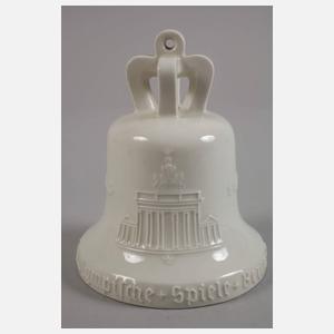 Porzellanglocke Olympia 1936 mit Ständer