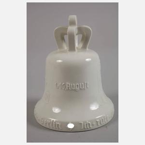 Porzellanglocke Olympia 1936 mit Ständer