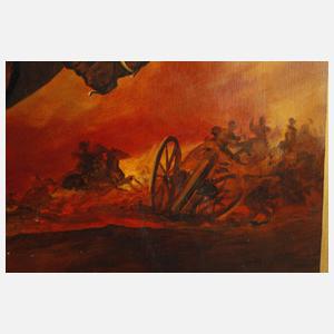 Offizier der Gardejäger beim Angriff