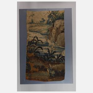 Gobelin-Fragment Flusslandschaft