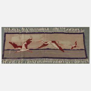 Kunstwebschule Scherrebek Wandbehang drei Störche