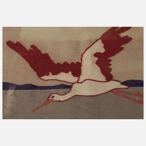 Kunstwebschule Scherrebek Wandbehang drei Störche