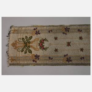 Zierdecke Perlstickerei