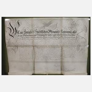 Brief an Friedrich August, König von Sachsen