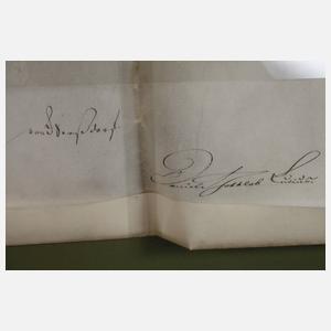 Brief an Friedrich August, König von Sachsen