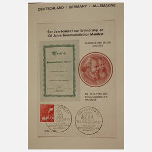 Briefmarkensammlung BRD und DDR