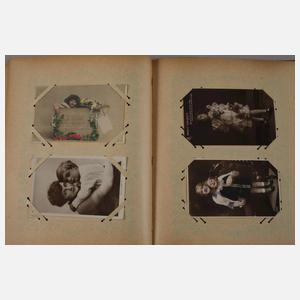 Postkartenalbum Kinder- und Frauenmotive