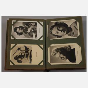 Zwei Postkartenalben Schauspieler