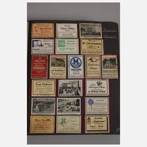 Große Sammlung Streichholzetiketten