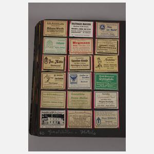 Große Sammlung Streichholzetiketten