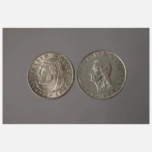 Konvolut Silbermünzen Weimarer Republik