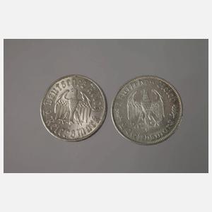 Konvolut Silbermünzen Weimarer Republik