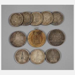 Konvolut Silbermünzen Deutsches Reich