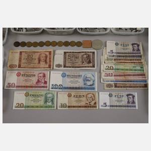 Große Sammlung DDR-Münzen und -Banknoten
