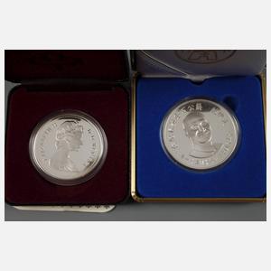 Konvolut Silbermünzen und Medaillen