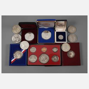 Konvolut Silbermünzen und Medaillen