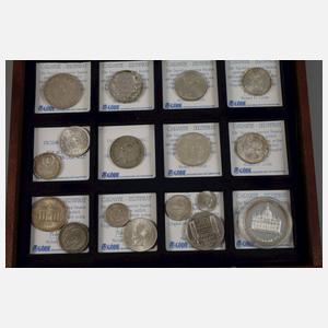 Konvolut Silbermünzen und Medaillen