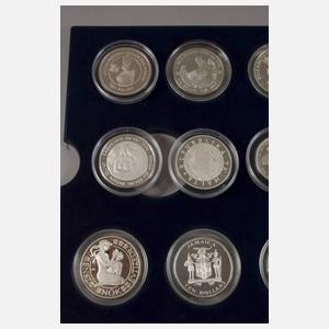 Konvolut Silbermünzen Vereinte Nationen