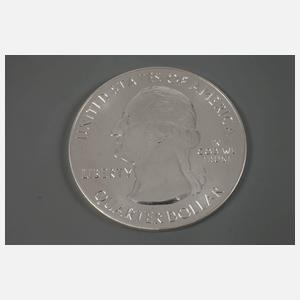 5 Unzen Silbermünze Quarter Dollar