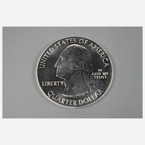 5 Unzen Silbermünze Quarter Dollar