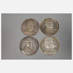 Konvolut patriotische Silbermedaillen