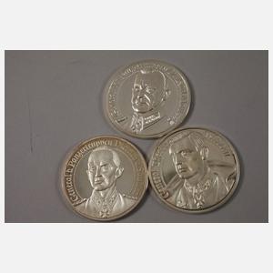 Konvolut alte Geldscheine und Silbermedaillen