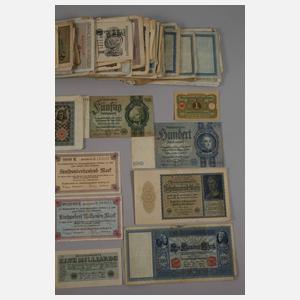 Konvolut alte Geldscheine