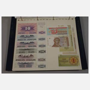 Sammlung Geldscheine