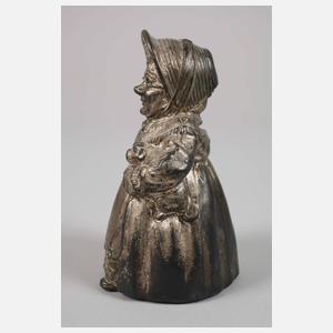 Spardose als Frau mit Hund