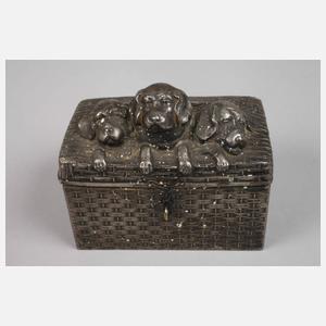 WMF Spardose als Reisetruhe mit Hunden