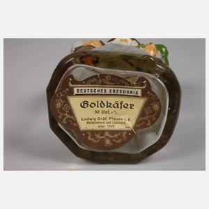 Figürliche Schnapsflasche "Goldkäfer" aus Plauen