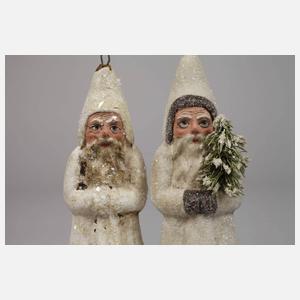 Dresdner Pappe zwei plastische Weihnachtsmänner