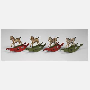 Dresdner Pappe Set Schaukelpferde