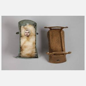 Dresdner Pappe Paar plastische Kinderwiegen