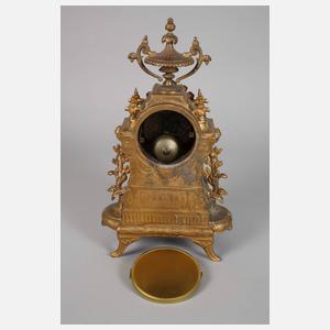 Kaminuhr mit Porzellaneinsatz