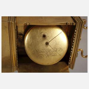 Skelettierte Tischuhr Anton Heckel Wien