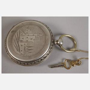 Taschenuhr mit Schlüsselaufzug
