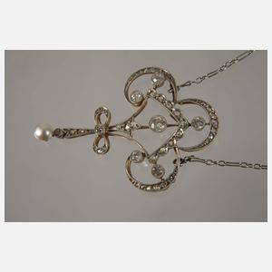 Diamantcollier Jugendstil