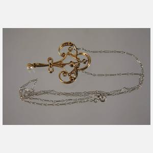 Diamantcollier Jugendstil