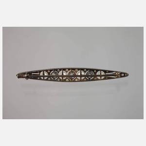 Art déco Nadel mit Diamant und Perlbesatz