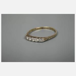 Drei Damenringe mit Brillanten