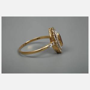 Damenring mit Rubin und Diamanten