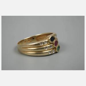 Damenring mit Steinbesatz